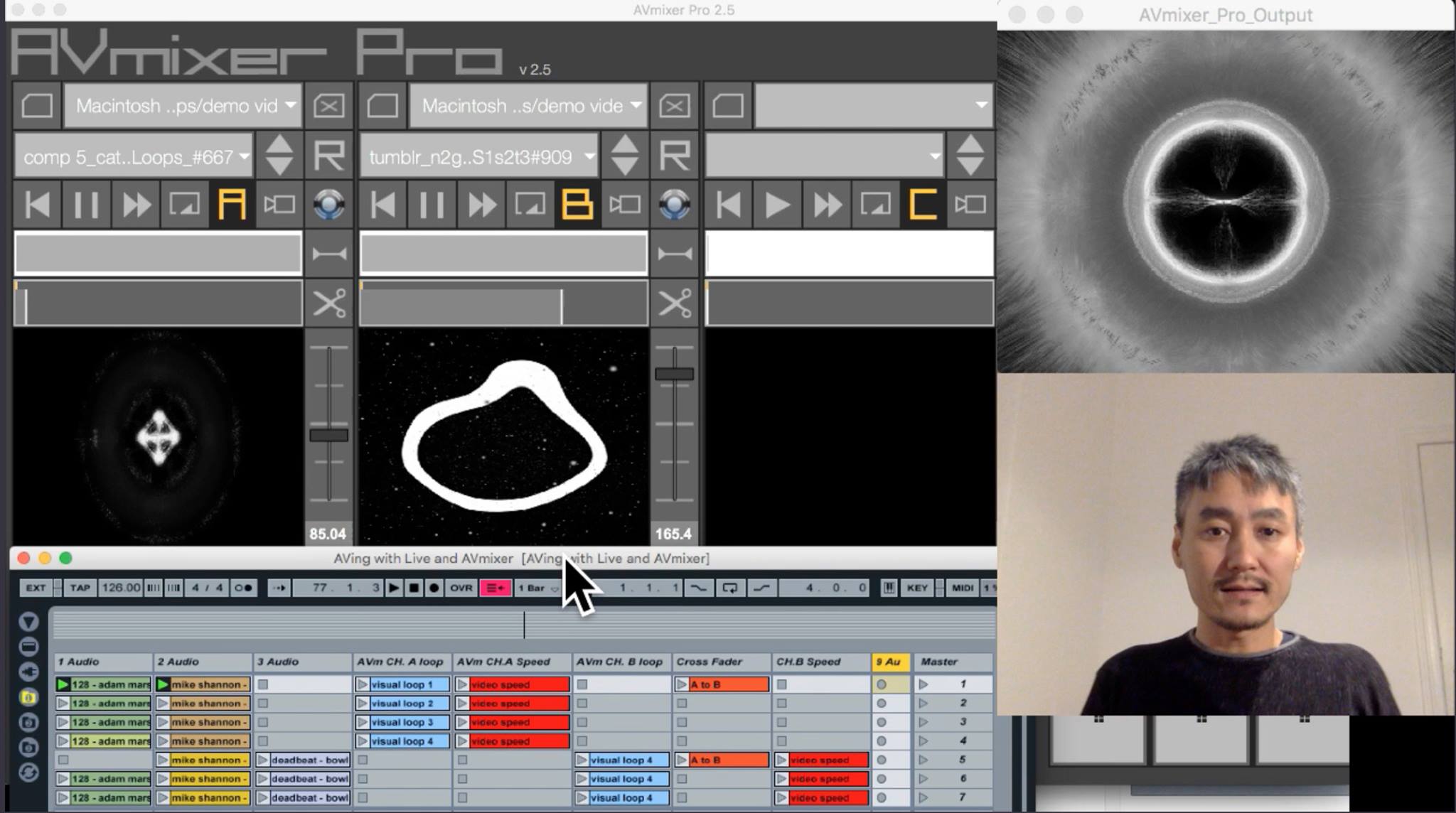 Live video mixing with Ableton Live & AVmixer at AUGB