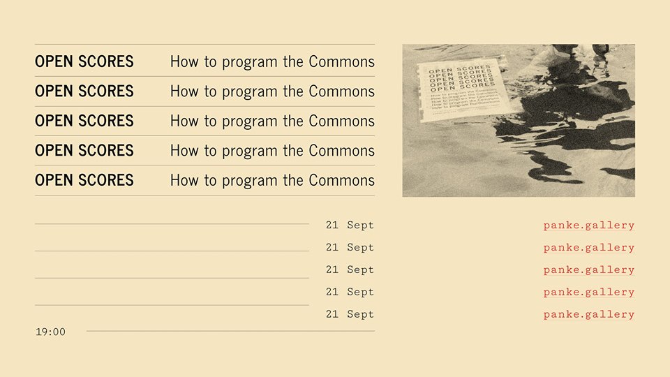 Open Scores Talk – Thick Webs & Continuous Relays