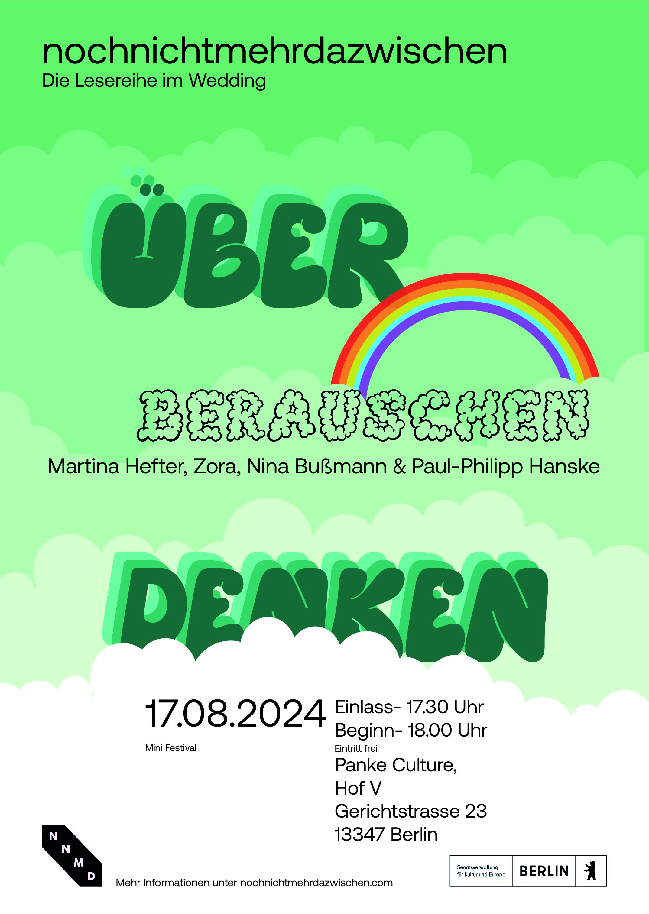 nochnichtmehrdazwischen-Minifestival ÜBERdenken – Berauschen