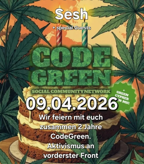 CODE GREEN WIRD 2 JAHRE ALT 💚🌴
