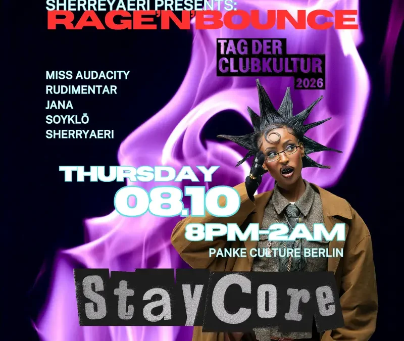 Sherryaeri presents: Rage’N’Bounce – Stay Core – TDC 2026